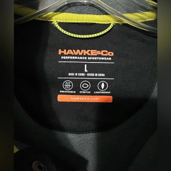 Hawke & Co. Performance Sportswear Fleece Jacket 3-Snap Gray Long Sleeve NWT - Picture 7 of 7